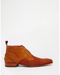 rotbraune Chukka-Stiefel aus Wildleder von Jeffery West