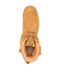 rotbraune Chukka-Stiefel aus Wildleder von VISVIM