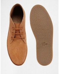 rotbraune Chukka-Stiefel von Lacoste