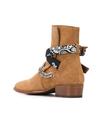 rotbraune Cowboystiefel von Amiri