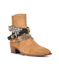 rotbraune Cowboystiefel von Amiri