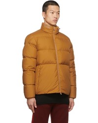 rotbraune Daunenjacke von Moncler Genius