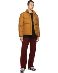 rotbraune Daunenjacke von Moncler Genius