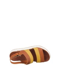 rotbraune flache Sandalen aus Leder von Art