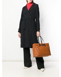 rotbraune gesteppte Shopper Tasche aus Leder von Givenchy