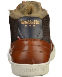 rotbraune hohe Sneakers aus Leder von Pantofola D'oro