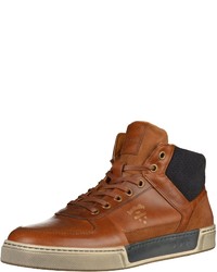rotbraune hohe Sneakers aus Leder von Pantofola D'oro