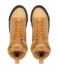 rotbraune hohe Sneakers aus Wildleder von Giuseppe Zanotti