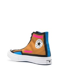 rotbraune hohe Sneakers von Converse