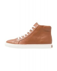 rotbraune hohe Sneakers von Ralph Lauren