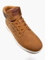 rotbraune hohe Sneakers von Wrangler
