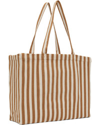 rotbraune horizontal gestreifte Shopper Tasche von A.P.C.