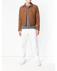 rotbraune Jeansjacke von AMI Alexandre Mattiussi