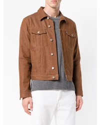 rotbraune Jeansjacke von AMI Alexandre Mattiussi