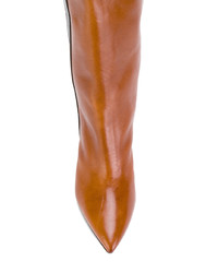 rotbraune kniehohe Stiefel aus Leder von A.F.Vandevorst