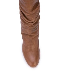 rotbraune kniehohe Stiefel aus Leder von Officine Creative