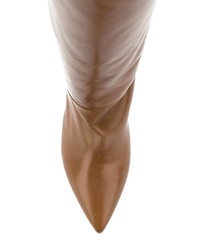 rotbraune kniehohe Stiefel aus Leder von Isabel Marant