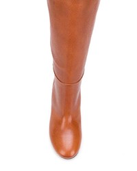 rotbraune kniehohe Stiefel aus Leder von Maison Margiela