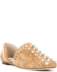 rotbraune Leder Ballerinas von Jimmy Choo