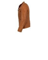 rotbraune Leder Bikerjacke von Jilani
