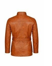 rotbraune Leder Bikerjacke von Mouflon