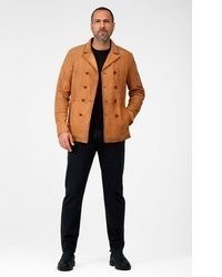 rotbraune Leder Bikerjacke von RICANO