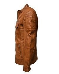 rotbraune Leder Bikerjacke von Zimmert Leather