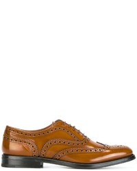 rotbraune Leder Brogues von Church's