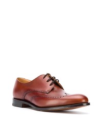 rotbraune Leder Brogues von Church's