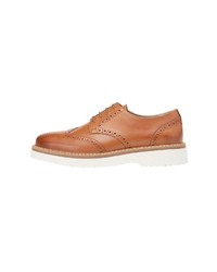 rotbraune Leder Brogues von Marc O'Polo