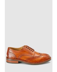 rotbraune Leder Brogues von next