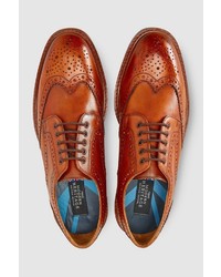 rotbraune Leder Brogues von next