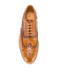 rotbraune Leder Brogues von Berwick Shoes