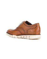 rotbraune Leder Brogues von Cole Haan