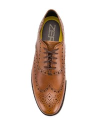 rotbraune Leder Brogues von Cole Haan