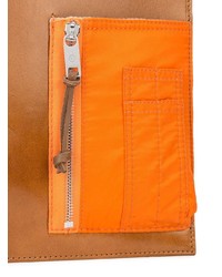 rotbraune Leder Clutch Handtasche von Maison Margiela