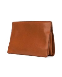 rotbraune Leder Clutch von Givenchy