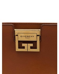 rotbraune Leder Clutch von Givenchy