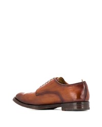 rotbraune Leder Derby Schuhe von Officine Creative