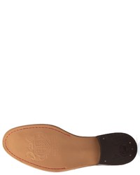 rotbraune Leder Derby Schuhe von Base London