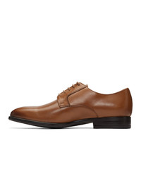 rotbraune Leder Derby Schuhe von Ps By Paul Smith