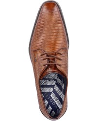 rotbraune Leder Derby Schuhe von Bugatti
