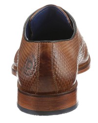 rotbraune Leder Derby Schuhe von Bugatti