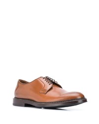 rotbraune Leder Derby Schuhe von Brunello Cucinelli