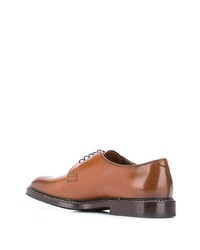 rotbraune Leder Derby Schuhe von Brunello Cucinelli