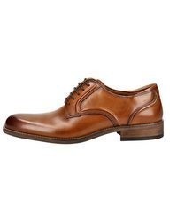 rotbraune Leder Derby Schuhe von Clarks