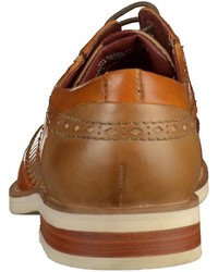 rotbraune Leder Derby Schuhe von Daniel Hechter