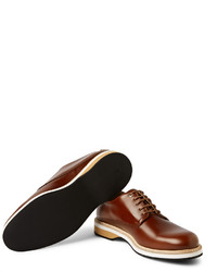 rotbraune Leder Derby Schuhe von WANT Les Essentiels