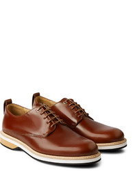 rotbraune Leder Derby Schuhe von WANT Les Essentiels