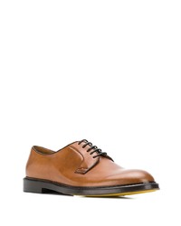 rotbraune Leder Derby Schuhe von Doucal's